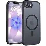 TOCOL für iPhone 17e Hülle 6,1 Zoll, Kompatibel mit MagSafe, Stoßfest Kratzfest Anti-Fingerabdruck Matt Transluzente Rückseite rutschfest Magnetisch Handyhülle für iPhone 17 e Case, Schwarz