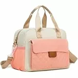 Beaulyn Isolierte Lunchtasche für Damen – Süße Erwachsenen-Lunchbox-Tasche fürs Büro mit Thermofach, Wasserflaschenhalter und Trägerriemen