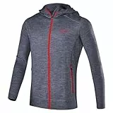 Black Crevice Herren Merino Kapuzenjacke, grau, M