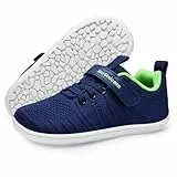 IceUnicorn Hausschuhe Kinder Barfußschuhe Jungen Mädchen Sportschuhe Barfussschuhe Minimalistische Hallenschuhe(Marine Grün, 31EU)