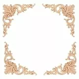 VORCOOL 4 Stück Massivholz Blumen Ornamente Holz Applikationen Für Möbel Dekoration 10X10 Cm Unbehandelt