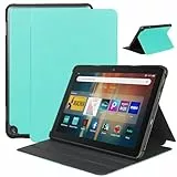 DJ&RPPQ 8 Inch Hülle Mit Automatischer Wake/Sleep-Funktion, Nicht für TCL Nokia iPad Samsung, Faltbare Vorderseite Aus Leder und Weiche TPU Rückseite für 8 Inch Tablet (Minze Grün)