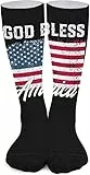 God Bless America Männer Crew Socke Dicke Strümpfe Feuchtigkeitssocken Kompression Laufsocke Cosplay Parade