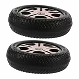 Didiseaon Ersatzräder Kinderfahrrad Hinterräder 2 Stück Leichtmetallfelgen rutschfest 0,8cm Lochdurchmesser für Dreiräder und Kinderroller Einfach zu Montieren für Unterwegs