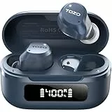 TOZO NC9 Bluetooth Kopfhörer In Ear mit Hybrid ANC (45dB), 6 Mikrofone ENC für Homeoffice & Pendeln, 60 Std. Akku mit LED-Anzeige, IPX8 wasserdicht, ORIGX 2.0 Sound, tiefer Bass,Blau