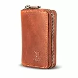 MATADOR |Basel| Leder Kreditkartenetui Kartenetui Herren mit edler Geschenk Box | Herren Kartenetui mit Münzfach im Hochformat | Leder Kartenhalter Visitenkartenetui mit RFID Schutz Vintage Braun