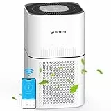 Luftreiniger für Allergiker, mit HEPA Luftfilter gegen 99,97% Staub Tierhaare Pollen, App Steuerung mit Alexa, CADR 300m³/h für große Räume bis 120㎡, Air Purifier mit 22dB Nachtmodus und Timer