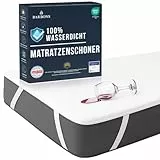 BARBONS Matratzenschoner 90 x 200 2er - Oeko-TEX Zertifiziert wasserdichte Matratzenauflage Inkontinenzunterlage waschbar Nässeschutz Atmungsaktiv (90 x 200 cm (2er Set))