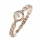SAFIGLE Goldene Damen-quarzuhr mit Armband, Modische Manschettenuhr für Damen, Elegante Damenarmbanduhr für Den Alltag