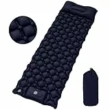 YITAHOME Isomatte Selbstaufblasend Ultraleichte Camping Luftmatratze mit Eingebaute Pumpe und Kissen, Camping Matratze mit Fußpumpe und Tragetasche für Outdoor, Camping, Reisen, Wandern (Marine Blau)