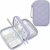 Skycase Kabeltasche,Reise Travel Gadgets Kabel Organizer Tasche,Travel Essentials Tech Pouch Bag für Kabel Powerbank Elektronische Accessoires Kabeltaschen(Pale purple)