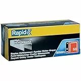 Rapid Tackerklammern Typ 53, 6mm Klammern, 5.000 Stk. Großpackung, Feindrahtklammern für Holz und Stoffe