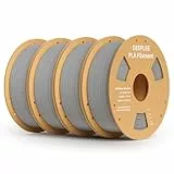 DEEPLEE PLA Filament 1.75mm, 3D Drucker Filament 4kg (1KG/Spool), Maßgenauigkeit +/- 0,02 mm, Filament 3D-Druckmaterialien, Grau