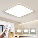 EASY EAGLE LED Deckenleuchte Flach Dimmbar 40 CM, Deckenlampe Viereckig 3000k-6500k 42W, Modern Badezimmer Lampe Led Panel Küchenlampe für Flur Schlafzimmer Balkon Wohnzimmer Küche Keller, Weiß
