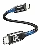 Silkland 40Gbps USBC Kabel 30cm, 240W PD3.1 Ladekabel USBC Kurz, 8K@60Hz 4K@144Hz HDR Video USB4 Kabel für Thunderbolt 5, MacBook Pro M4, iPhone 17/16, Galaxy S25, Android Auto, PSSD, Dock, Monitor