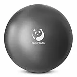 Slim Panda Gymnastikball Klein,23-25cm Pilates Ball mit Aufblasbarem Strohhalm,Soft Yoga Ball für Hause,Fitness,Balance Training