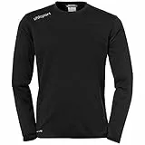 uhlsport Herren Essential Training Top Longsleeve, schwarz/Weiß, M