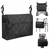 NAROSEBE Rollstuhltasche Hinten Rollstuhl Rucksack Groß Wasserdicht Aufbewahrungstasche Rucksack für Rollstuhl Rollator Tasche Universal Rollstuhlzubehör Taschen für Rollstühle Griffe (Schwarze)