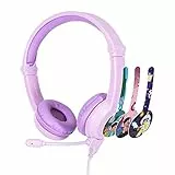 ONANOFF Buddy Phones Galaxy, Gaming und Schulkopfhörer für Kinder mit Schallschutz, Abnehmbares Kabel mit BeamMic, Gaming Erlebnis in Schule oder PS4, Xbox One, Nintendo Switch, oder PC, Purple