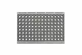 Home2Fashion PUR | SpectaClean TPE-VC 100% Nachhaltig Fussmatte, Relief-Türmatte, Schmutzfangmatte, Innen und Aussen, Ring - Optik, Größe ca. 59 x 39 cm, 285510A