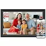 FRAMEO Digitaler Bilderrahmen 15,6 Zoll WiFi 1920 x 1080 FHD Großer 32 GB Smart Digitaler Bilderrahmen IPS Touchscreen Auto-Rotate Wandmontage Fotos / Videos sofort über Frameo App teilen