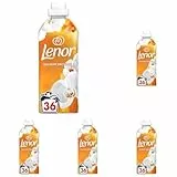 Lenor Weichspüler, 36 Waschladungen, Goldene Orchidee, 24h Wohlfühlfrische Mit Einer Note Ätherischer Öle (Packung mit 5)