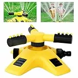 JJYHEHOT 360 Grad Kreisregner Rasensprenger, Wassersprinkler, Sprinkler Spielzeug für Kinder, 3-Arm Sprenger Rotierende Garten Sprinkler für Bewässerungsanlagen für Rasen, Pflanzen, Blumen, Gemüse