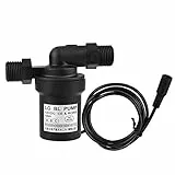 TOPINCN DC 12V 10W Solar-Hochtemperatur-Wasserpumpe bürstenlos geräuscharm 1/2 Gewinde Hochauftrieb bürstenlose DC-Brunnenpumpe