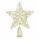 Baumspitze - Christbaumspitze und Tannenbaum Aufstecker - Ideale Spitze für den Weihnachtsbaum zu Weihnachten Tannenbaumspitze (Gold, 1x)