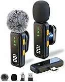 Mikrofon Handy – Ansteckmikrofon kompatibel mit iPhone/Android/PC, Magnetisches Microphone mit Geräuschunterdrückung, geeignet für Live-Streaming, Vlogging, YouTube und Interviews