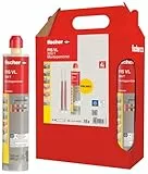 fischer Montagemörtel FIS VL 300 T im handlichen Sixpack, der wetterfeste Injektionsmörtel für zuverlässige Verankerungen in gerissenem Beton und in Mauerwerk, 6 Kartuschen à 300 ml