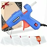 Feuerfest Heißklebepistole mit 30 Heißklebesticks 7mm Klebesticks, Klebepistole Heissklebepistole für DIY Kleine Handwerk schnelle Reparaturen in Haus & Büro - MAXDONE 20W Klebepistolen Blau