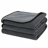 PETTOM wasserdichte Hundedecke 152x127cm, Weiche Hundedecke für große und kleine Hunde, Schutzdecke für Sofa, Bett Autositz, Möbel - 30°C waschbar (Grau)