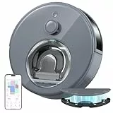 OKP L7G Saugroboter mit Wischfunktion 3 in 1, Staubsauger Roboter mit 6000pa, LiDAR-Navigation, 150 Min Laufzeit, Roboterstaubsauger mit Alexa/APP/WiFi, Ideal für Tierhaare, Teppiche, Hartböden, grau