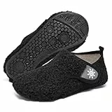 Limberun Kinder Hausschuhe pantoffeln Kleinkind jungen Schuhe leichtes Gewicht madchen Schwarz 26-27