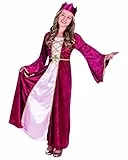 Boland - Kostüm für Kinder Renaissance Königin, Kleid, Krone, Verkleidung, Prinzessin, Mittelalter, Mottoparty, Karneval