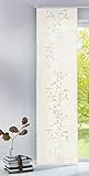 Gardinenbox Moderner Flächenvorhang Raumtrenner Schiebegardine Tendril aus hochwertigem Ausbrenner-Stoff mit Paneelwagen, 245x60 (HxB), Creme, 85611