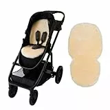Naturally Sheepskins Luxuriöses Schaffell-Futter für Kinderwagen, 100 % natürlich, universelle Passform, atmungsaktiv, temperaturausgleichend, pflegeleicht (natürlich)