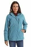 Killtec Damen Outdoorjacke Funktionsjacke mit abzippbarer Kapuze KOW 140 WMN Jckt wasserdicht, Winddicht, atmungsaktiv 00841-sturmblau 50