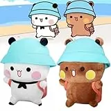KOLGEIKJ 2 Stück Bubu Dudu Kuscheltier, Bubu Dudu Plüsch, Dubu Bubu, Bär Panda Bubu Dudu Kuscheltier, Pandabär Kuscheltie-r Kissen, Bu-bu Du-du Figur, Cartoon Panda Plüschtier Kindergeschenk