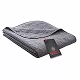IBENA Nancy Tagesdecke 140 x 210 cm – Wohndecke Anthrazit, leichte Bettüberwurf mit Steppmuster