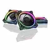 ASUS Prime MR120 Black 3in1 ARGB Reverse-Gehäuselüfter 3er-Set (beidseitige Beleuchtung, 20 adressierbare RGB-LED, 28 mm, PWM-Steuerung, Lüfterdrehzahl 1600 U/min, 23dB(A) Lärmpegel, 58 CFM, Schwarz)