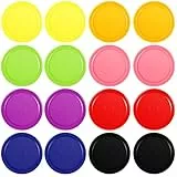 Skylety 16 Stück Heim Airhockey Roter Ersatz Air Hockey Pucks 2,5 Zoll Runde Sportcraft Tischplatte Airhockey Schwerer Tisch Airhockey Puck Mehrfarbige Airhockey für Spiele Tisch Zubehör