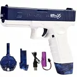 Maxee Elektrische Wasserpistole, Pistols 25-32 ft mit Großer Reichweite, EIN-Knopf-Automatik Spritzpistolen Wasser Spielzeug Pistolen für Kinder Erwachsene Schwimmbad Party Strand im Freien Blau glk