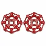 YARNOW 2 Stück Ventil Handrad Metall Ventilrad Vierkant Oberteil Absperrventil Ventiloberteil Kugelhahn Griff für Haushalt Hardware Schrägsitzventile Verteiler Standrohr 7x7mm Rot