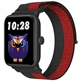 BIGGERFIVE Smartwatch Kinder, Fitness Tracker Uhr Digitale Fitnessuhr mit Schrittzähler, 24/7 Puls, 5ATM Wasserdicht, Schlaf-Monitor, Wecker, 1,5' HD-Touchscreen für Mädchen Jungen 3-14, Nylon