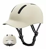 KINGLEAD Fahrradhelm,Urban Commuter Helm,Stylischer Fahrrad Helm Herren und Damen für Radfahren Trekking City Roller Herren Verstellbarer (Beige, L【55-60cm】)