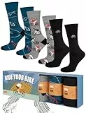 soxo Sport Socken Herren Geschenke Für Männer Lustige Geschenk Sommer Socks Men 3 Paar 40-45 Bike 3 Paar