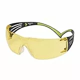 3M SF403AF Schutzbrille SecureFit, Gelb, Rahmen Schwarz/Grün