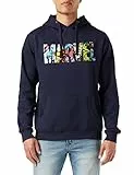 Marvel Herren Logo Characters Kapuzenpullover, Blau (Navy Navy), L EU